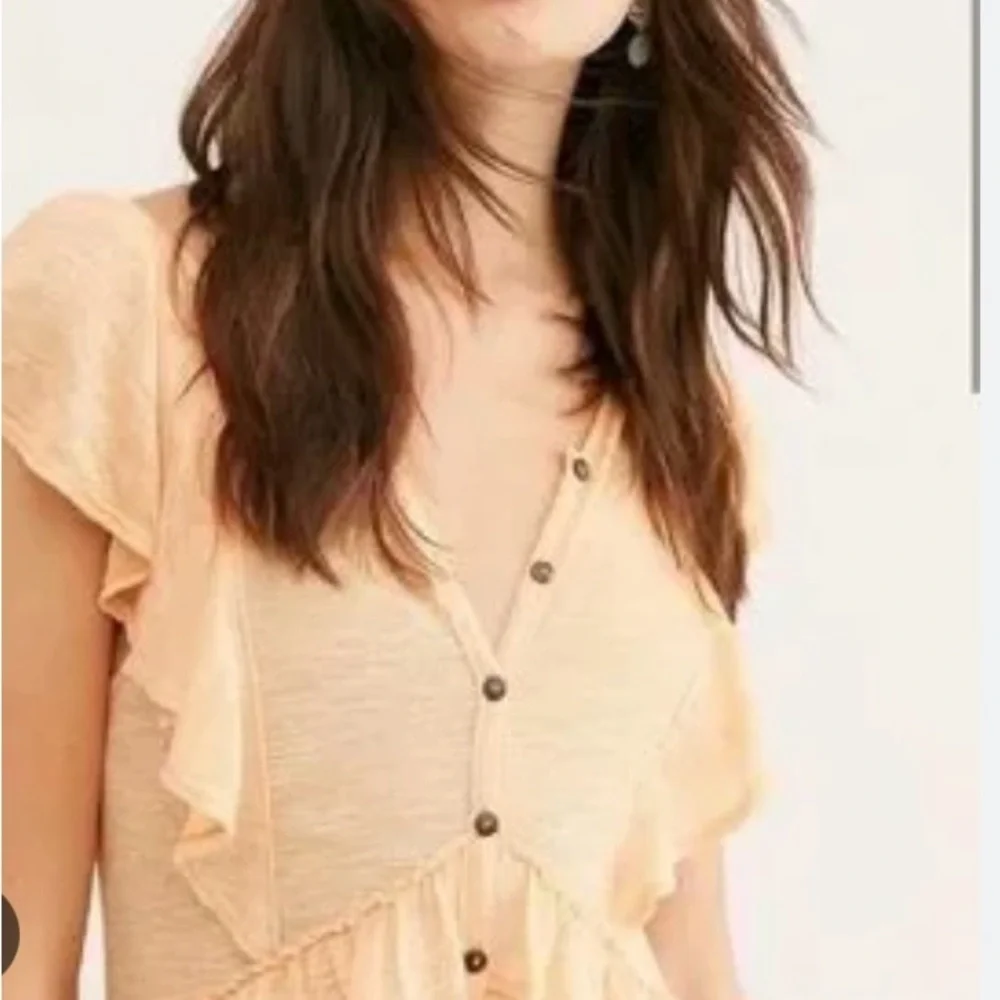 Free People FP Beach Women’s Amelia Maxi Gauzy Ruffle Romantic Flowey Dress‎ M - Picture 10 of 11